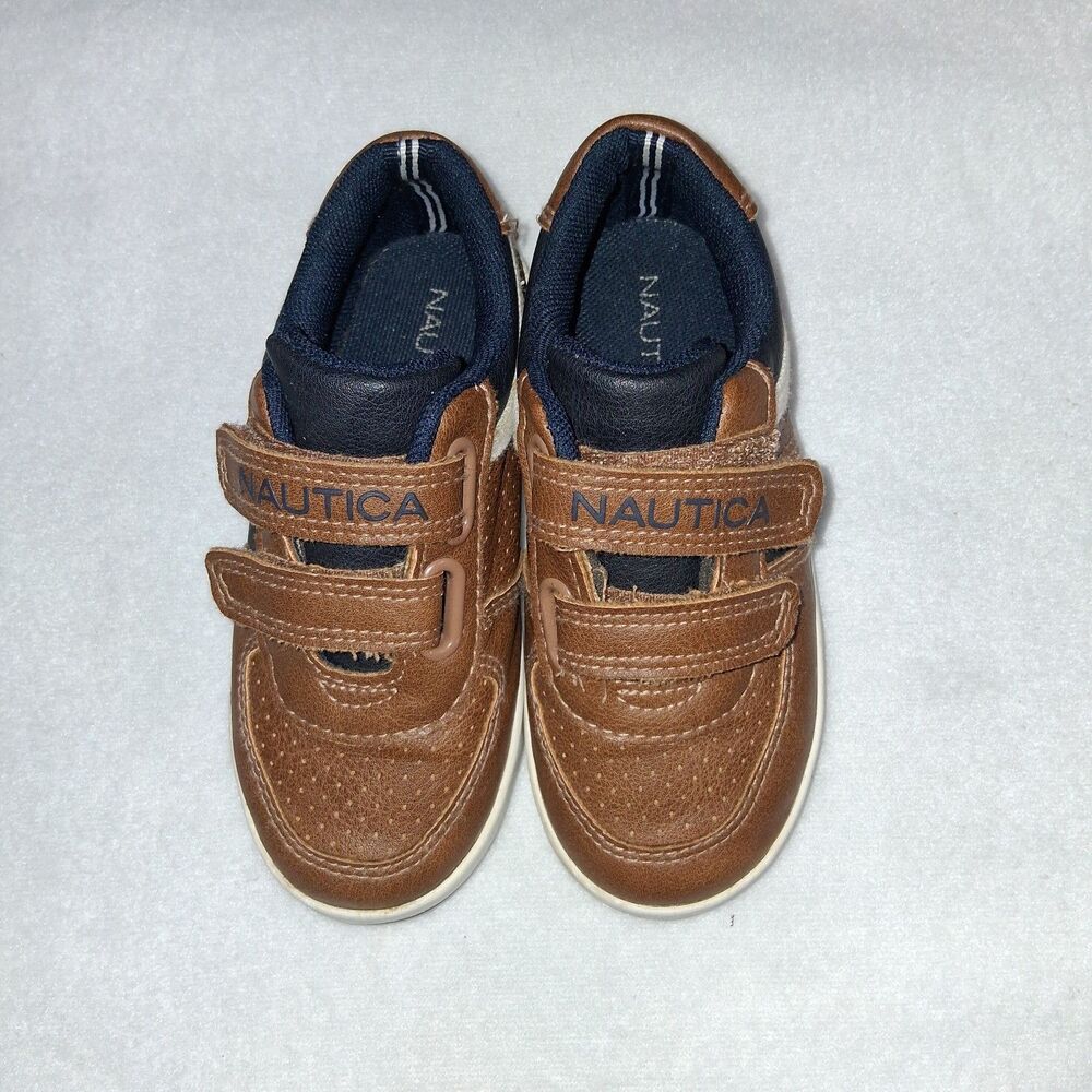 Nautica Kids Double Strap Sneakers - Casual Athletic Shoes for Children Sz 9